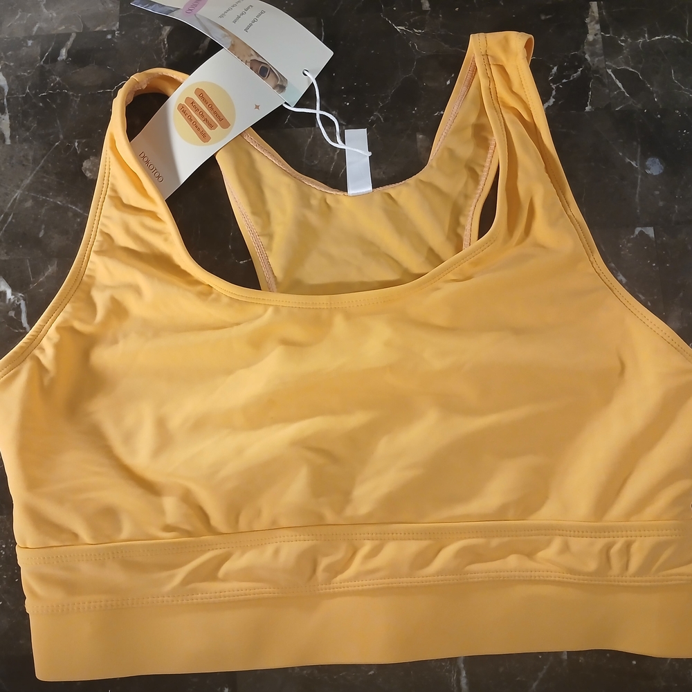 Vibrant Orange Sports Bra Top - Picture 8 of 10